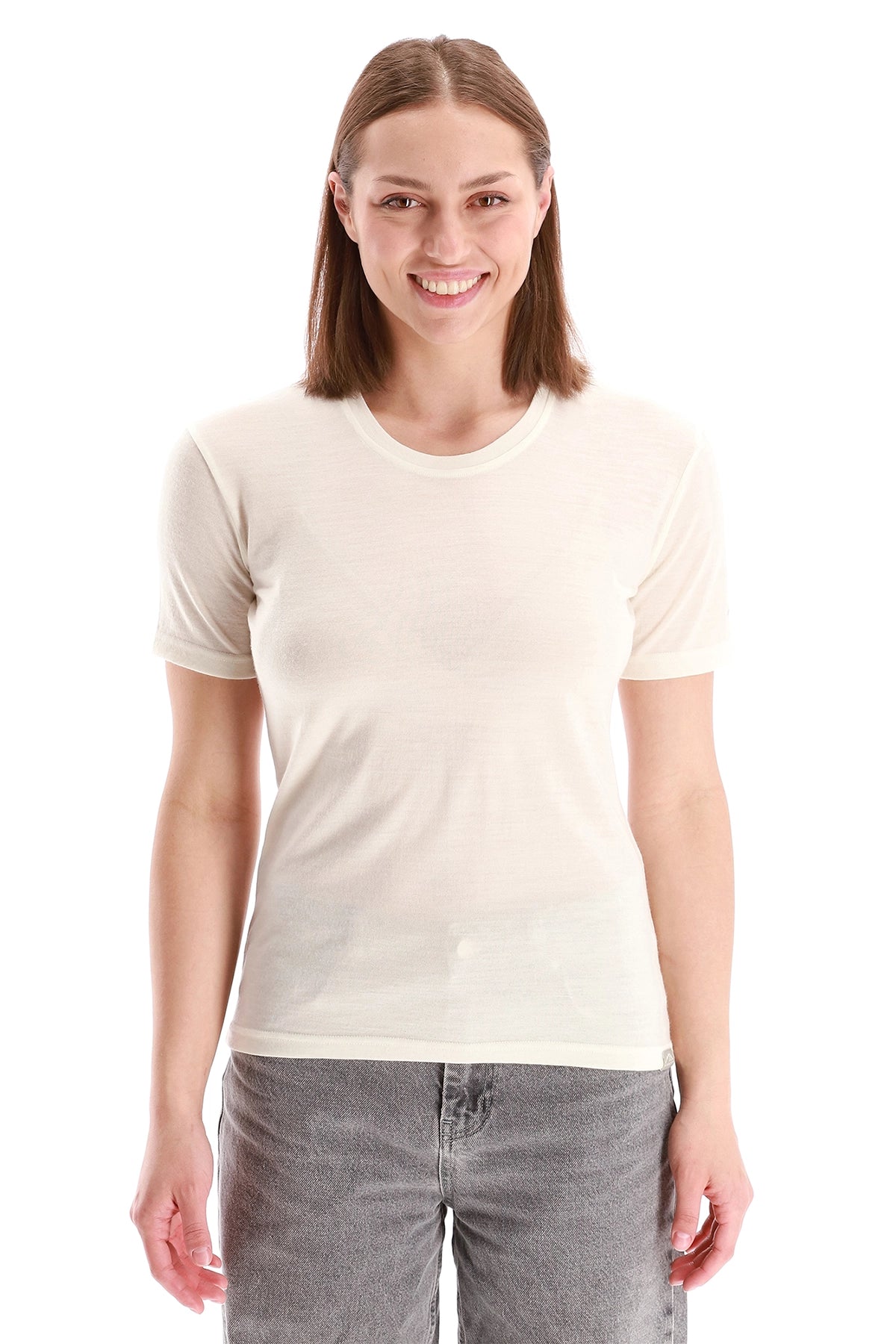 Merino Tech women’s creamy white lightweight merino wool T-shirt