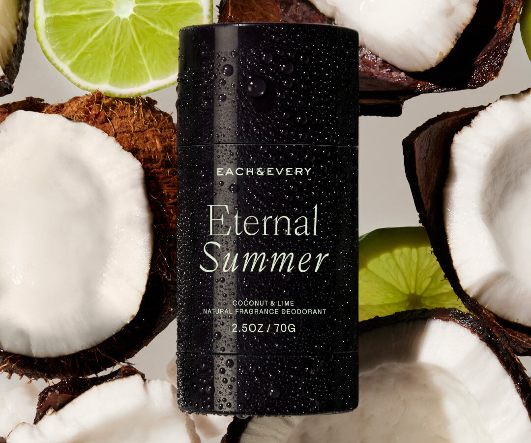 Coconut and lime natural deodorant ingredients