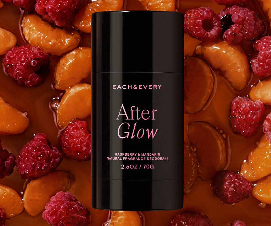 Raspberry and mandarin natural fragrance deodorant