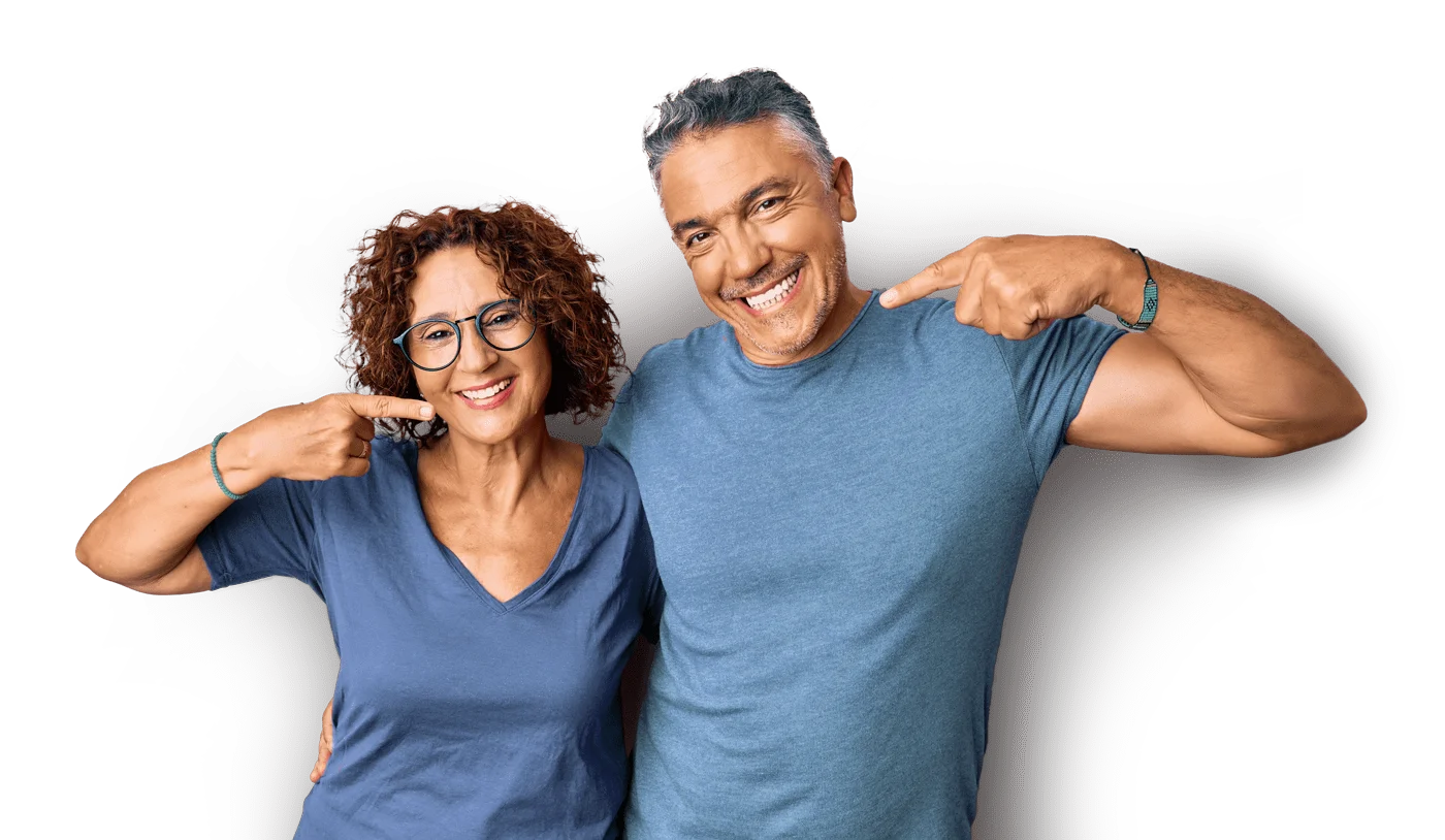 Smiling couple representing 1Dental dental savings plans