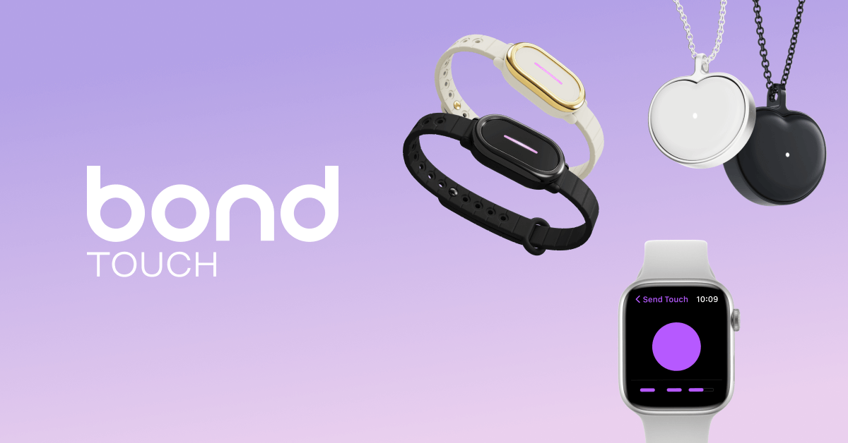 Bond Touch 4 connected long-distance bracelets for couples and loved ones