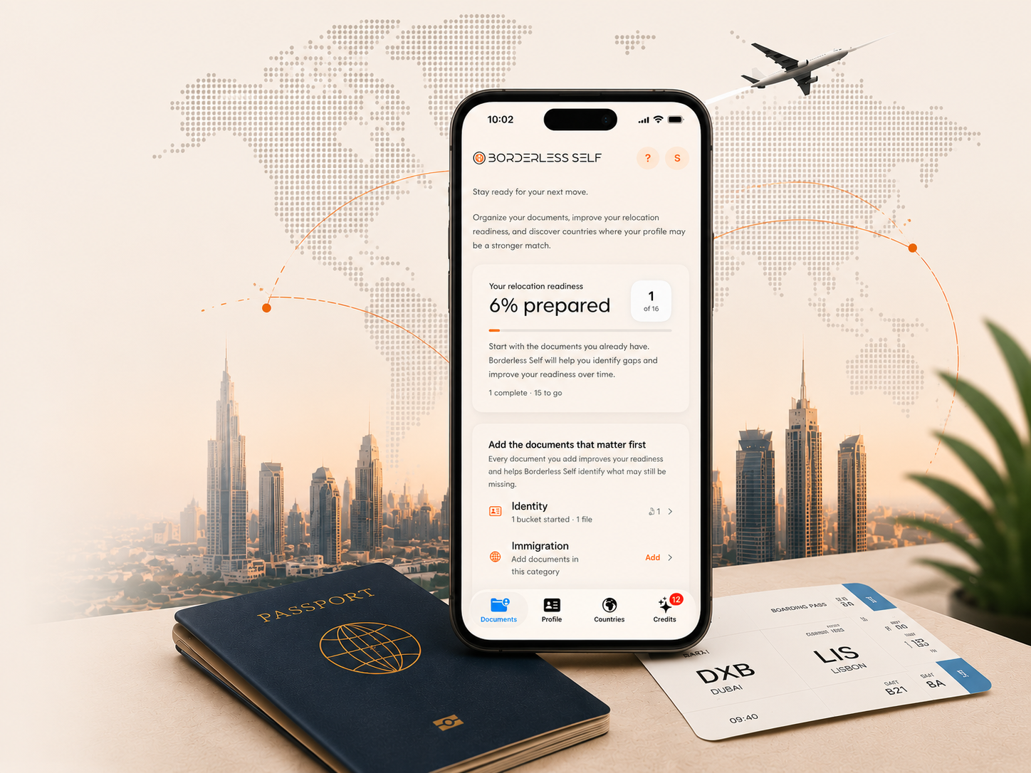 Borderless Self global mobility app preview