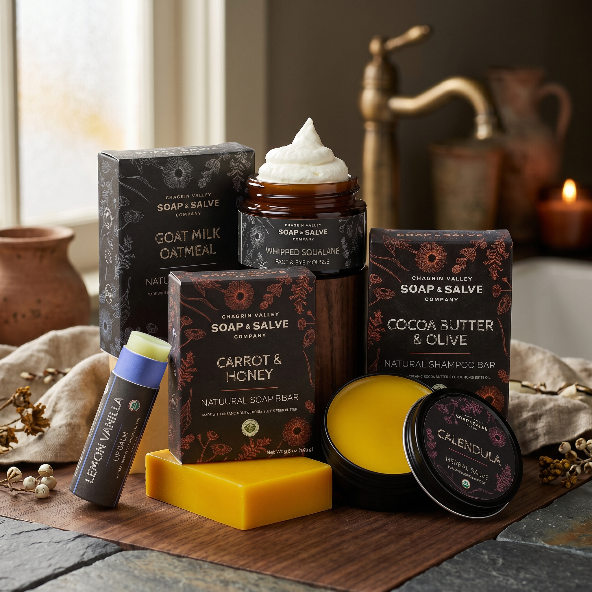Chagrin Valley Soap & Salve certified organic personal care starter collection