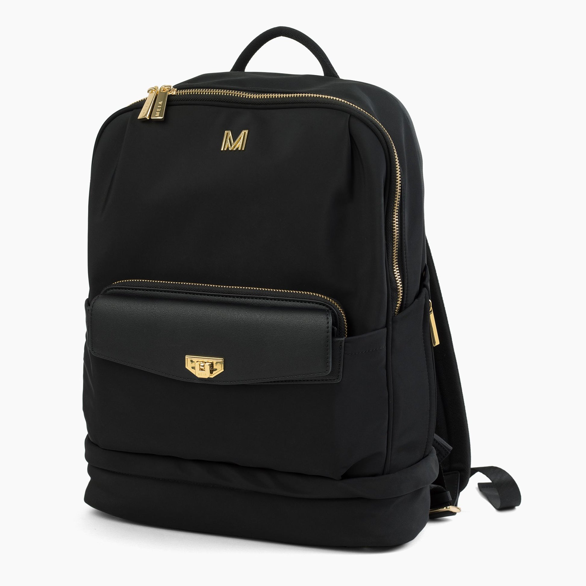 MEIA black Work Laptop Bag with detachable clutch
