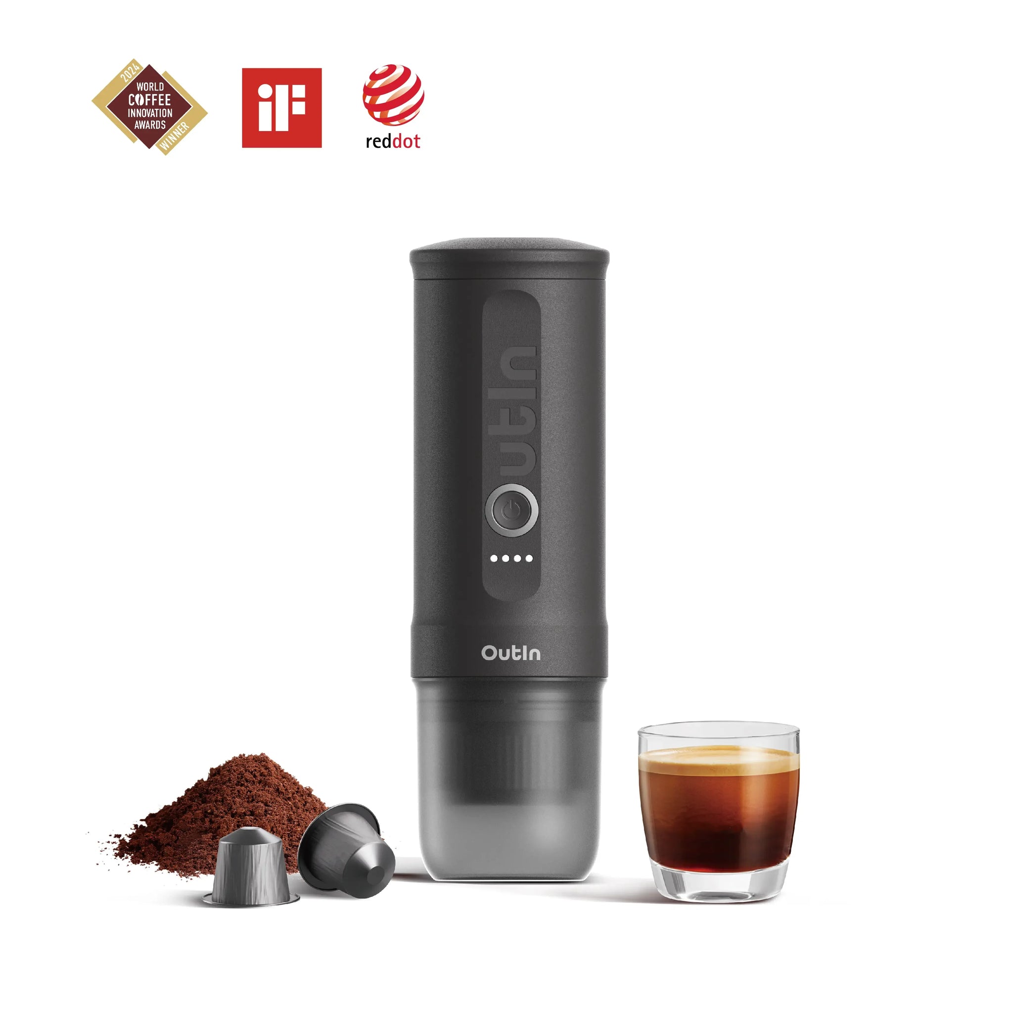 OutIn Nano portable electric espresso machine for travel and outdoor coffee