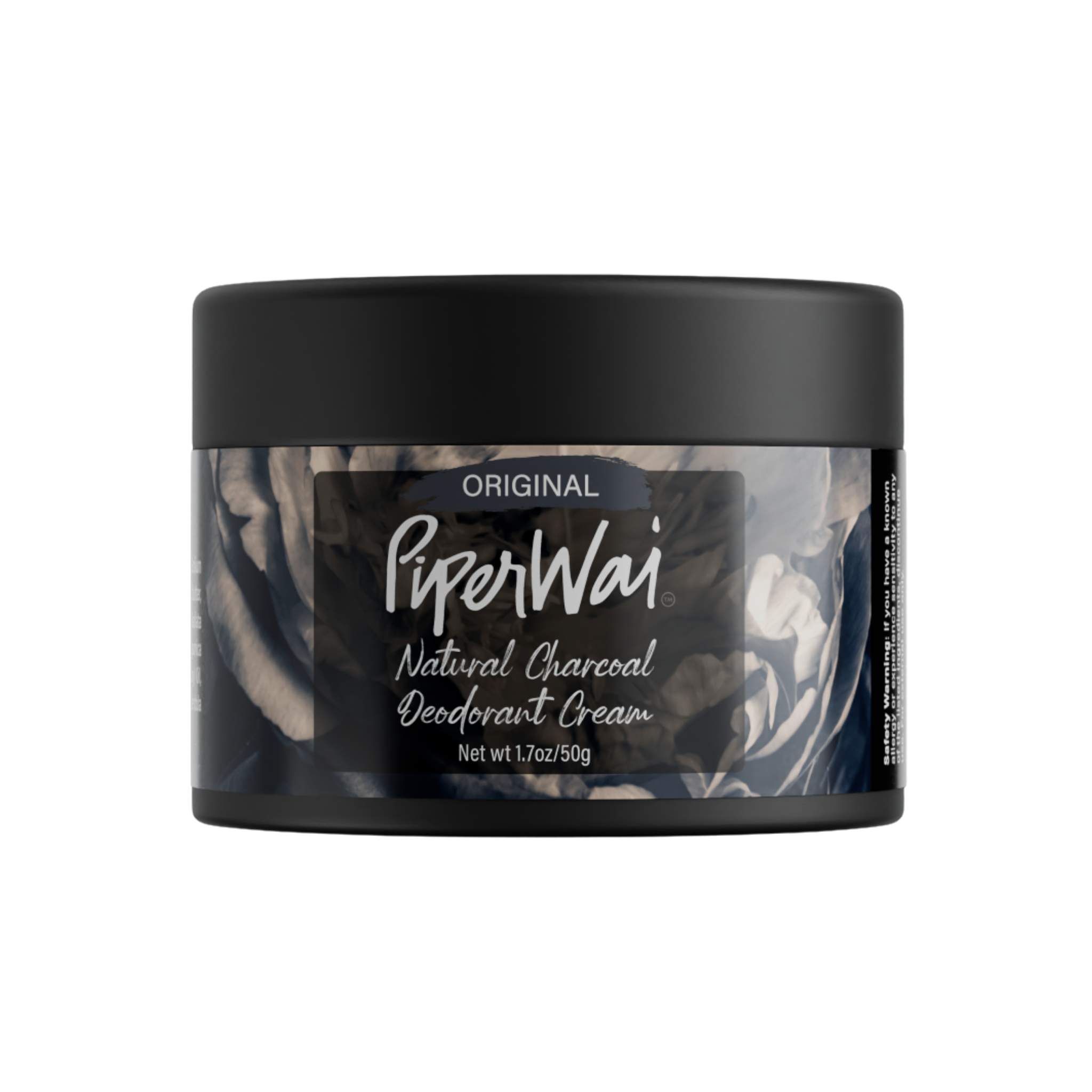 PiperWai activated charcoal natural deodorant cream