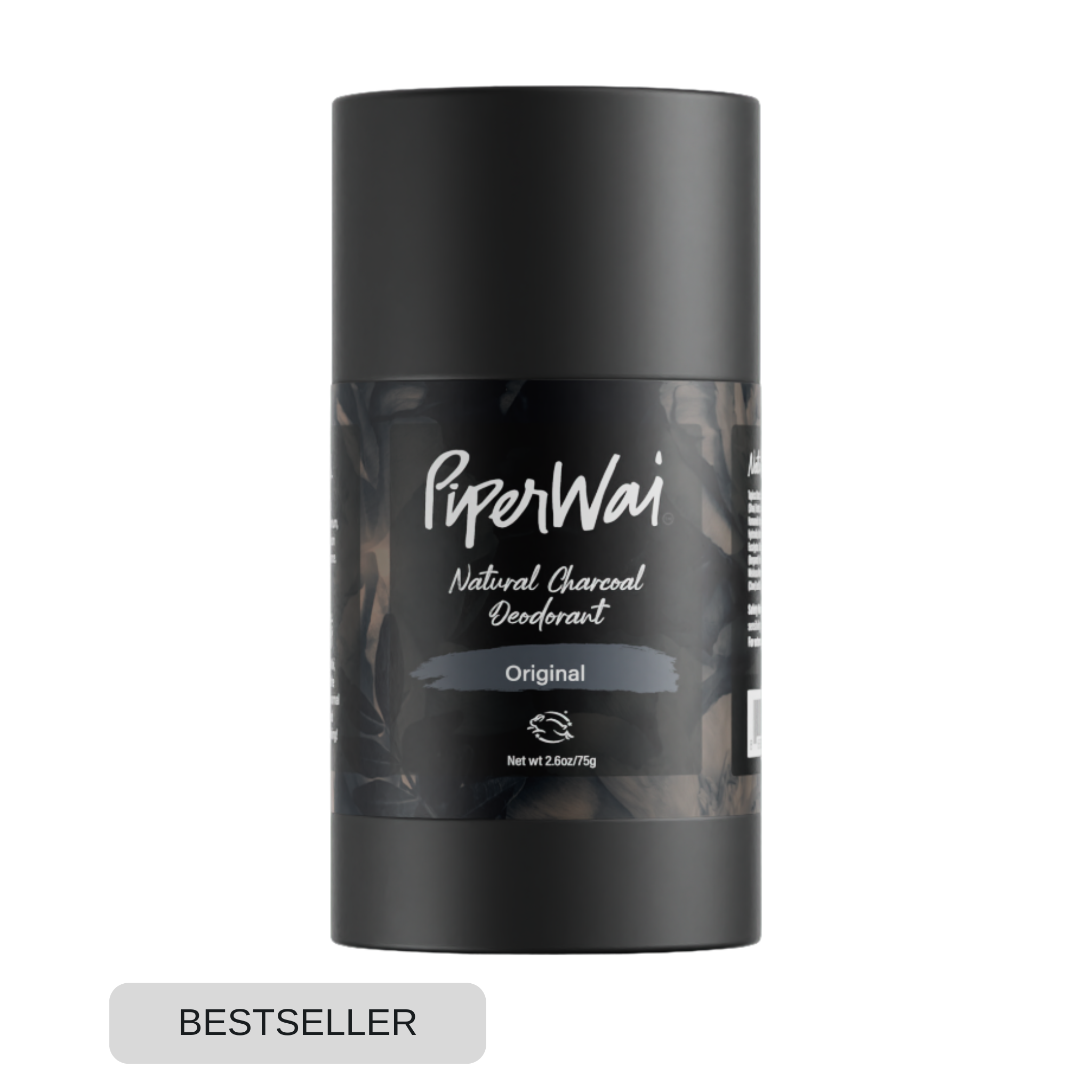 PiperWai aluminum-free activated charcoal deodorant stick