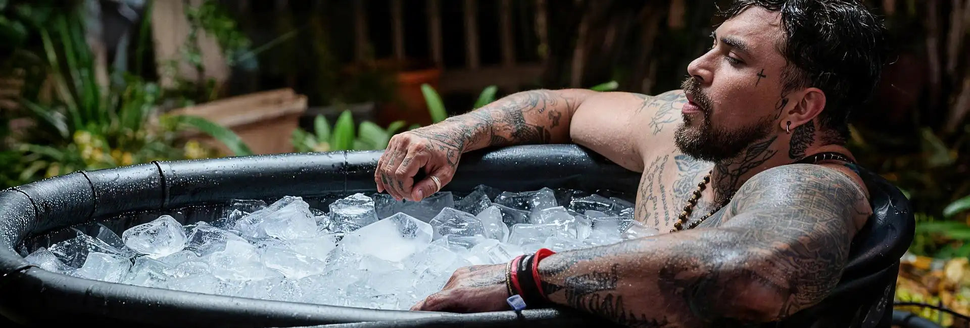 At-home cold plunge setup using Plunge Chill equipment
