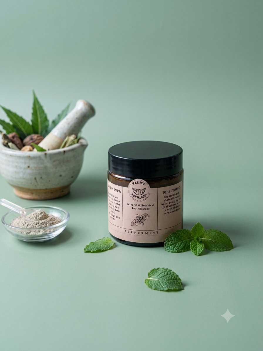 Purelee Naturals peppermint herbal toothpowder