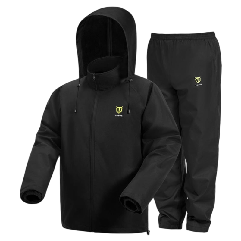 TIDEWE black waterproof rain jacket and pants