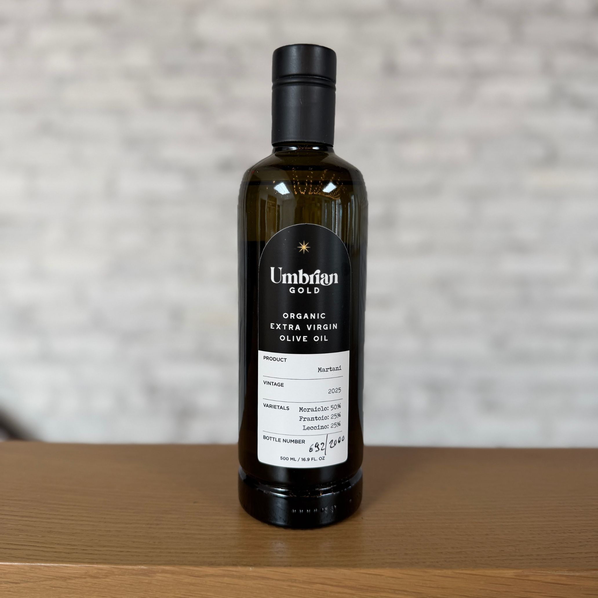 Umbrian Gold Martani 2025 organic extra virgin olive oil